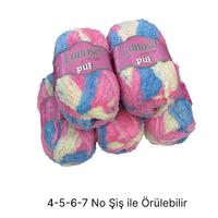İH6589 - 500 gr. (5 Adet) Polar puf degrade renk 9 İhraç Fazlası İp