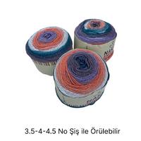 İH6613 - 470 gr. (3 Adet)Kek ip Nako outlet simli İhraç Fazlası İp