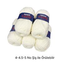 İH6625 - 550 gr. (5 Adet) Nako outlet ekru İhraç Fazlası İp