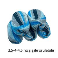 İH6667 - 484 gr. (5 Adet) % 100 yün batik İhraç Fazlası İp