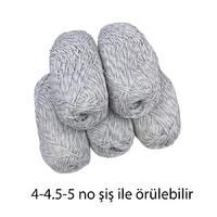 İH6673 - 550 gr. (5 Adet) Simli fantazi yumuşak dokulu İhraç Fazlası İp
