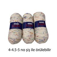 İH6684 - 564 gr. (3 Adet) Nako outlet uzun sarım İhraç Fazlası İp