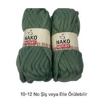 İH6719 - 620 gr. (2 Adet) nako outlet yeşil İhraç Fazlası İp