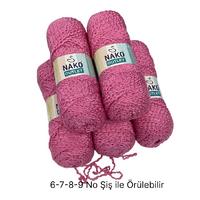 İH6737 - 900 gr. (5 Adet) Yumuşak doku buklet tarzı Nako outlet İhraç Fazlası İp