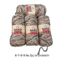 İH6739 - 850 gr. (4 Adet) Yumuşak doku buklet tarzı Nako outlet İhraç Fazlası İp