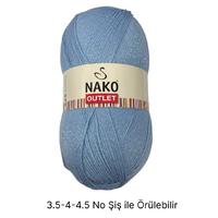 İH6749 - 460 gr. (1 Adet) Simli Nako outlet İhraç Fazlası İp