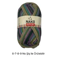 İH6752 - 300 gr. (1 Adet) Nako outlet yumuşak doku kalın batik İhraç Fazlası İp