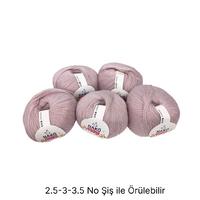 İH6796 - 500 gr. (5 Adet) Angora Nako outlet İhraç Fazlası İp