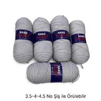 İH6823 - 876 gr. (5 Adet) Nako vogue uzun sarım İhraç Fazlası İp