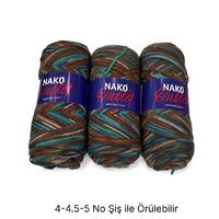 İH6827 - 370 gr. (3 Adet) Nako outlet batik uzun sarım İhraç Fazlası İp