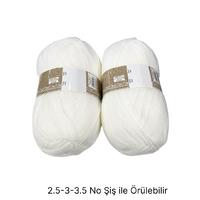 İH6838 - 400 gr. (2 Adet) İnce yumuşak doku beyaz İhraç Fazlası İp