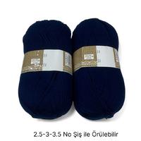 İH6839 - 400 gr. (2 Adet) İnce yumuşak doku lacivert İhraç Fazlası İp