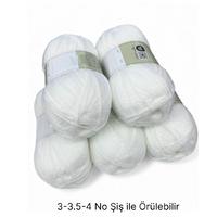 İH6867 - 500 gr. (5 Adet) Yumuşak doku beyaz ince İhraç Fazlası İp