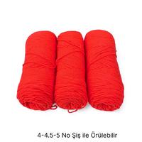 İH6874 -  436 gr. (3 Adet) Uzun sarım neon turuncu ihraç Fazlası İp