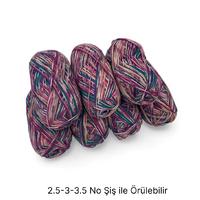 İH6908 - 458 gr. (7 Adet) % 75 yün batik İhraç Fazlası İp