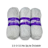 İH6946 - 326 gr. (3 Adet) Simli İhraç Fazlası İp