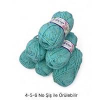 İH6951 - 600 gr. (6 Adet) % 25 yün tweedli İhraç Fazlası İp