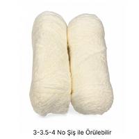 İH6991 - 322 gr. (2 Adet) Uzun sarım krem İhraç Fazlası İp