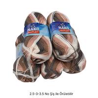 İH7005 - 430 gr. (5 Adet) Tığlık ince batik nako outlet  İhraç Fazlası İp