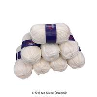 İH7166  - 830 gr. (8 Adet) Nako outlet ekru İhraç Fazlası İp