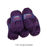 İH7197 - 500 gr. (5 Adet) Nako outlet yumuşak doku moher  İhraç Fazlası İp