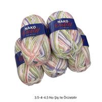 İH7223 - 500 gr. (5 Adet) Nako outlet Antipilling batik İhraç Fazlası İp