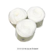 İH7226 - 358 gr. (3 Adet) İnce yumuşak doku beyaz  İhraç Fazlası İp