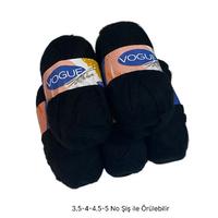 İH7289 - 340 gr. (5 Adet) Nako vogue Tüylü moher siyah İhraç Fazlası İp