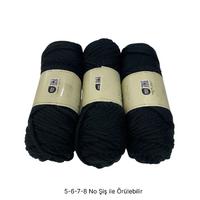İH7325 - 436 gr. (3 Adet) Kalın siyah Yumuşak Doku İhraç Fazlası İp