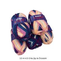 İH7337 - 500 gr. (5 Adet) Nako outlet batik İhraç Fazlası İp