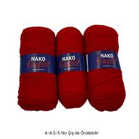 İH7346 - 460 gr. (3 Adet) Uzun sarım kırmızı İhraç Fazlası İp