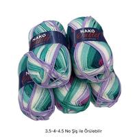 İH7407 - 790 gr. (5 Adet) Nako outlet batik İhraç Fazlası İp