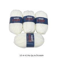 İH7425 - 368 gr. (4 Adet) Nako outlet beyaz İhraç Fazlası İp