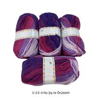 İH7555 - 416 gr. (4 Adet) Batik ince yumuşak doku İhraç Fazlası İp