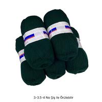 İH7561 - 560 gr. (5 Adet) Yumuşak doku ince koyu yeşil İhraç Fazlası İp