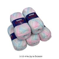 İH7614 - 540 gr. (5 Adet) Nako outlet Yumuşak Doku batik İhraç Fazlası İp