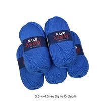 İH7655 - 680 gr. (5 Adet) Nako outlet mavi İhraç Fazlası İp