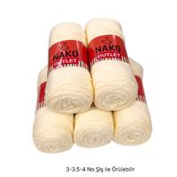 İH7666 - 520 gr. (5 Adet) Nako outlet krem İhraç Fazlası İp