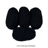 İH7682 - 430 gr. (4 Adet) İnce Yumuşak Doku siyah antipilling İhraç Fazlası İp