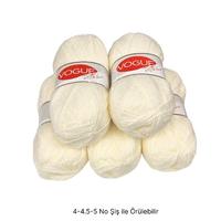 İH7723 - 620 gr. (5 Adet) Nako vogue Yumuşak Doku krem İhraç Fazlası İp