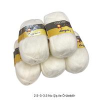 İH7728 - 500 gr. (5 Adet) Angora krem canan İhraç Fazlası İp