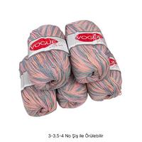 İH7807 - 500 gr. (5 Adet) Nako vogue Yumuşak Doku batik İhraç Fazlası İp