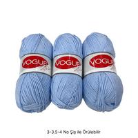 İH7849 - 278 gr. (3 Adet) Antipilling nako vogue bebe mavi İhraç Fazlası İp