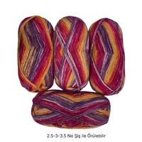 İH7853 - 386 gr. (4 Adet) % 75 yün batik İhraç Fazlası İp