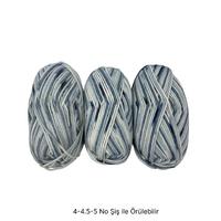 İH7854 - 278 gr. (3 Adet) % 75 yün batik İhraç Fazlası İp