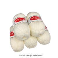 İH7868 - 460 gr. (5 Adet) Nako vogue yumuşak doku krem İhraç Fazlası İp