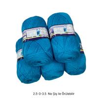 İH7891  -750 gr. (5 Adet) Turkuaz mavi İhraç Fazlası İp