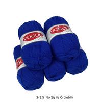 İH7894 - 390 gr. (5 Adet) Nako vogue Yumuşak Doku saks mavi İhraç Fazlası İp