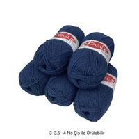 İH7895 - 400 gr. (5 Adet) Nako vogue Yumuşak Doku saks mavi İhraç Fazlası İp