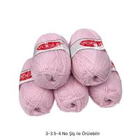 İH7920 - 410 gr. (5 Adet) Nako vogue Yumuşak Doku pudra pembe İhraç Fazlası İp